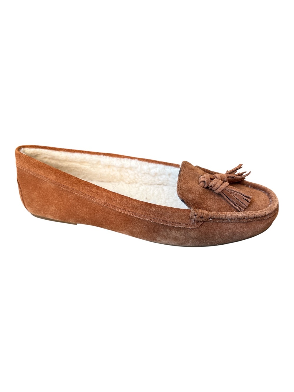 Jack Rogers Melnick Tassel Suede Moccasin Loafers Sherpa Lining Size 8 New